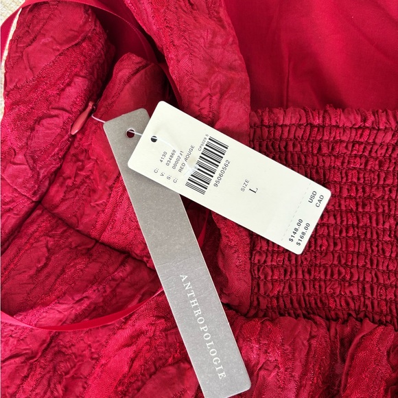 NWT Anthropology Maeve Sleeveless Square Neck Textured Babydoll Mini Dress - Picture 6 of 7